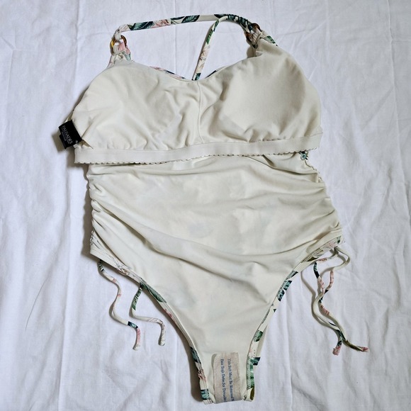 Women XL One Piece Tropical Swim Bathing Suit Bikini Beach‎ Vacation Resort Wear - Picture 5 of 7